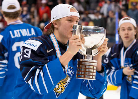 Anton Lundell #29 of Finland . (Photo by Rich Lam/Getty Images)