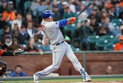 SAN FRANCISCO, CA – AUGUST 31: Willmer Flores #4 of the New York Mets bats against the San Francisco Giants in the top of the first inning at AT&T Park on August 31, 2018 in San Francisco, California. (Photo by Theearon W. Henderson/Getty Images)