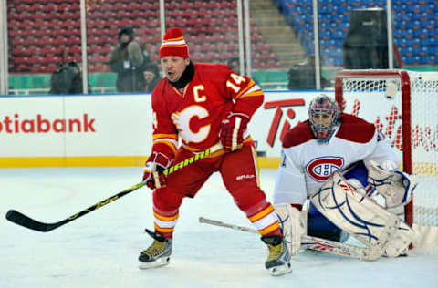 CALGARY, AB – FEBRUARY 19 2011: Alumni game held as part of the 2011 NHL Heritage Classic Festivities. (Photo by Dylan Lynch/Getty Images)