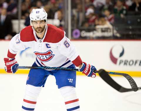 NEW YORK, NY – MARCH 02: Max Pacioretty #67 of the Montreal Canadiens prepares for a face off during the second period against the New York Islanders on March 2, 2018 in New York City. (Photo by Christopher Pasatieri/NHLI via Getty Images)