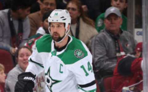 GLENDALE, ARIZONA – DECEMBER 29: Jamie Benn #14 of the Dallas Stars during the first period of the NHL game against the Arizona Coyotes at Gila River Arena on December 29, 2019 in Glendale, Arizona. (Photo by Christian Petersen/Getty Images)