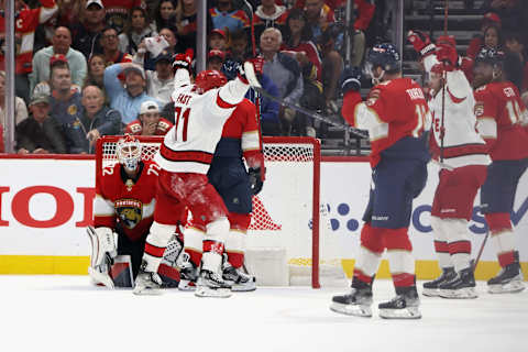 SUNRISE, FLORIDA – MAY 24: Jesper Fast #71 of the Carolina Hurricanes  (Photo by Bruce Bennett/Getty Images)