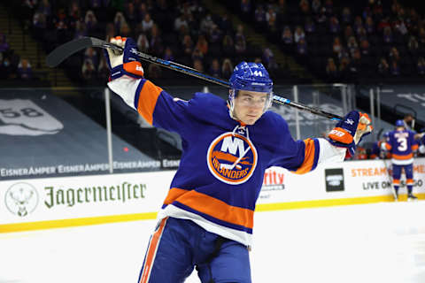 Jean-Gabriel Pageau #44 of the New York Islanders. (Photo by Bruce Bennett/Getty Images)