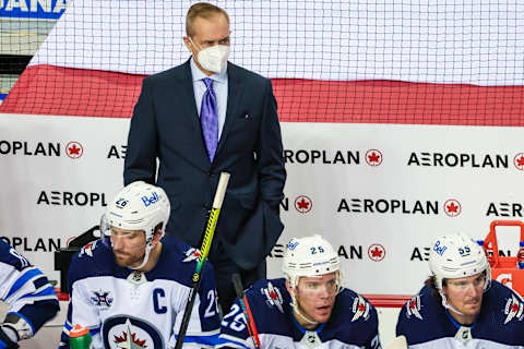 Winnipeg Jets, Paul Maurice. Mandatory Credit: Sergei Belski-USA TODAY Sports