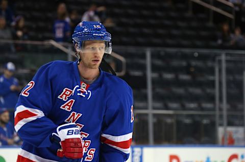 Eric Staal #12 of the New York Rangers . (Photo by Bruce Bennett/Getty Images)