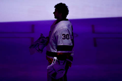 Ilya Sorokin #30 of the New York Islanders. (Photo by Tim Nwachukwu/Getty Images)