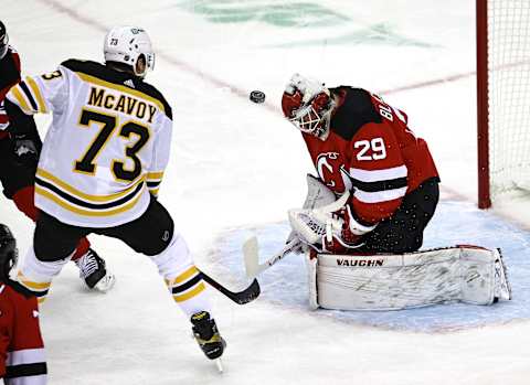 Mackenzie Blackwood #29 of the New Jersey Devils (Photo by Elsa/Getty Images)