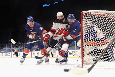 Kyle Palmieri #21 of the New Jersey Devils (Photo by Bruce Bennett/Getty Images)