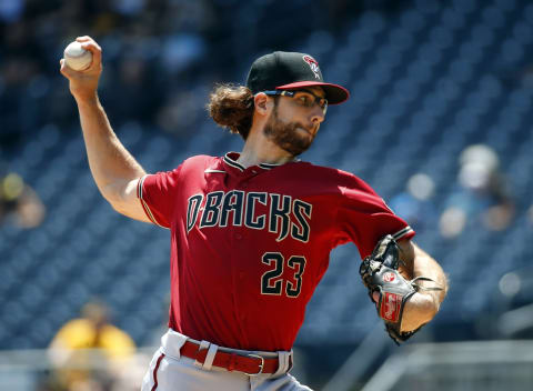 PITTSBURGH, PA – JUNE 05: Zac Gallen #23 of the Arizona Diamondbacks pitches in the first inning against the Pittsburgh Pirates during the game at PNC Park on May 5, 2022 in Pittsburgh, Pennsylvania. (Photo by Justin K. Aller/Getty Images)