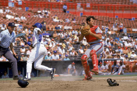 Bob Boone of the California Angels. (Photo by Louis DeLuca/MLB Photos via Getty Images)