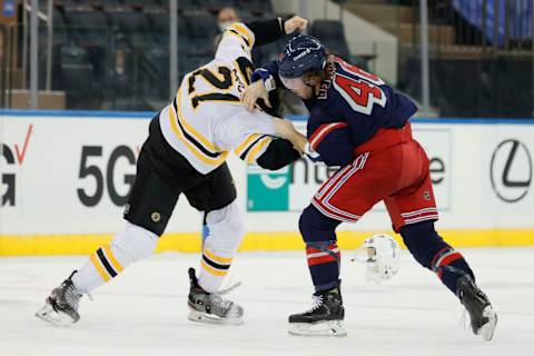 NEW YORK, NEW YORK – FEBRUARY 28: Brendan Lemieux #48 of the New York Rangers  (Photo by Sarah Stier/Getty Images)