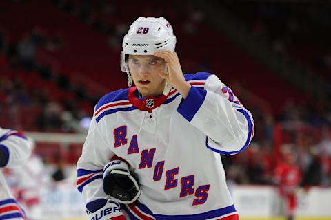 New York Rangers center Lias Andersson (Photo by Jaylynn Nash/Icon Sportswire via Getty Images)