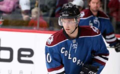 DENVER – NOVEMBER 14: Tom Preissing #20 of the Colorado Avalanche wears the new third jersey prior to the game against the Vancouver Canucks at the Pepsi Center on November 14, 2009 in Denver, Colorado. (Photo by Michael Martin/NHLI via Getty Images)