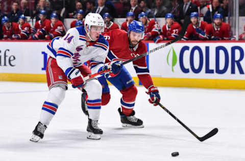 Greg McKegg #14 of the New York Rangers (Photo by Minas Panagiotakis/Getty Images)