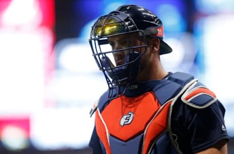 Framing metrics have changed how we look at a catcher like Tyler Flowers, this offseason will give him a chance to cash in on that ability. (Photo by Brian Blanco/Getty Images)