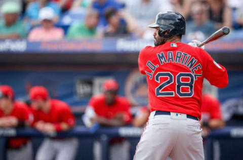 PORT ST. LUCIE, FLORIDA – MARCH 04: J.D. Martinez #28 of the Boston Red Sox bats in the second inning against the New York Mets during the Grapefruit League spring training game at First Data Field on March 04, 2019 in Port St. Lucie, Florida. (Photo by Dylan Buell/Getty Images)