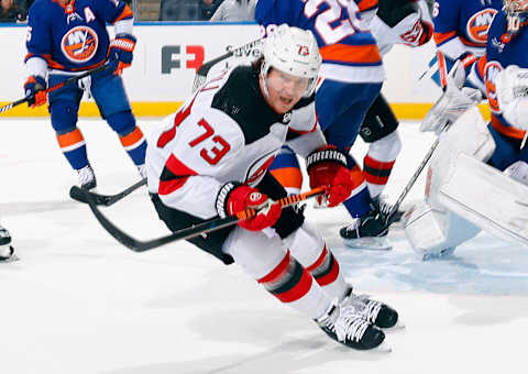 Tyler Toffoli #73 of the New Jersey Devils. (Photo by Bruce Bennett/Getty Images)