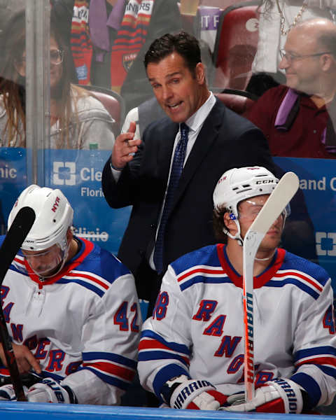 Head coach David Quinn of the New York Rangers (Photo by Joel Auerbach/Getty Images)