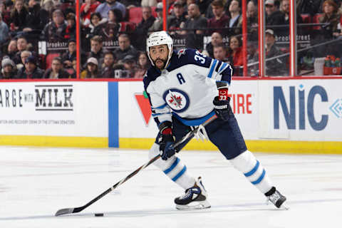 OTTAWA, ON – FEBRUARY 9: Dustin Byfuglien #33 of the Winnipeg Jets. (Photo by Jana Chytilova/Freestyle Photography/Getty Images)