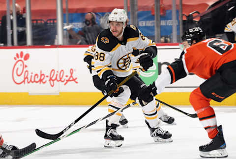 David Pastrnak #88 of the Boston Bruins. (Photo by Bruce Bennett/Getty Images)