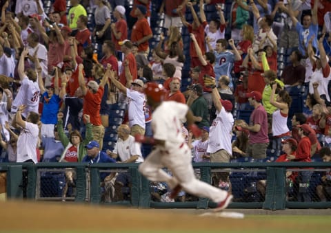 Rollins frequently received criticism for less than an all-out effort. Photo by Mitchell Leff/Getty Images.