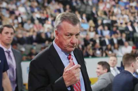 DALLAS, TX – JUNE 22: Don Waddell attends the first round of the 2018 NHL Draft at American Airlines Center on June 22, 2018, in Dallas, Texas. (Photo by Bruce Bennett/Getty Images)