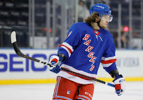 Artemi Panarin #10 of the New York Rangers . (Photo by Sarah Stier/Getty Images)