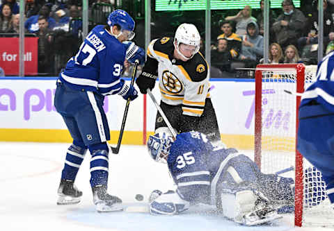 Nov 5, 2022; Toronto, Ontario, CAN; Toronto Maple Leafs goalie Ilya Samsonov (35)  Mandatory Credit: Dan Hamilton-USA TODAY Sports