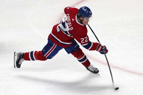 Dec 16, 2021; Montreal, Quebec, CAN; Montreal Canadiens right wing Cole Caufield. Mandatory Credit: Jean-Yves Ahern-USA TODAY Sports