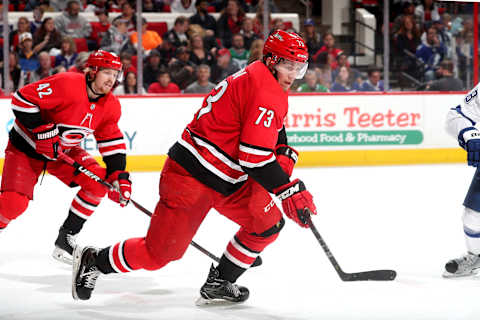 Valentin Zykov #73 (Photo by Gregg Forwerck/NHLI via Getty Images)