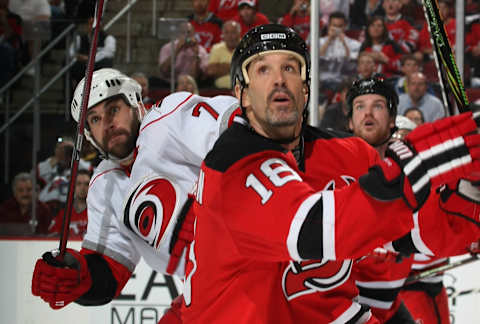 Brendan Shanahan #18 of the New Jersey Devils (Photo by Bruce Bennett/Getty Images)