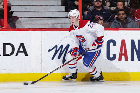 OTTAWA, ON – JANUARY 11: Cale Fleury #20 of the Montreal Canadiens. (Photo by Jana Chytilova/Freestyle Photography/Getty Images)