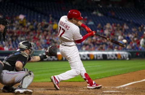 After a dreadful second half, Hoskins bouncing back will solidify the first five or six holes in the lineup. Photo by Mitchell Leff/Getty Images.