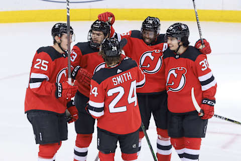 New Jersey Devils center Nico Hischier (13): (Vincent Carchietta-USA TODAY Sports)