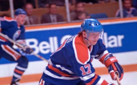 Jari Kurri #17, Edmonton Oilers (Photo by Graig Abel/Getty Images)