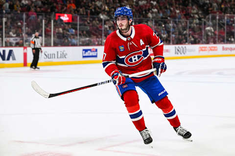 Sep 30, 2023; Montreal, Quebec, CAN; Montreal Canadiens center Kirby Dach. Mandatory Credit: David Kirouac-USA TODAY Sports