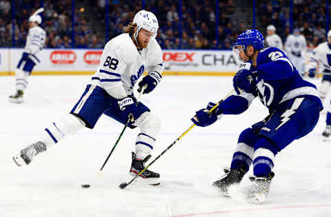 TAMPA, FLORIDA – FEBRUARY 25: William Nylander #88 of the Toronto Maple Leafs  (Photo by Mike Ehrmann/Getty Images)