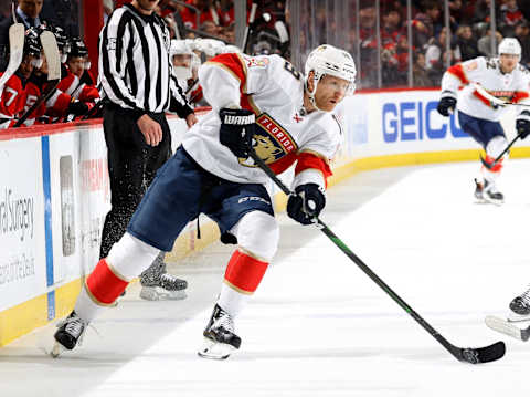 Mike Matheson #19 of the Florida Panthers (Photo by Elsa/Getty Images)