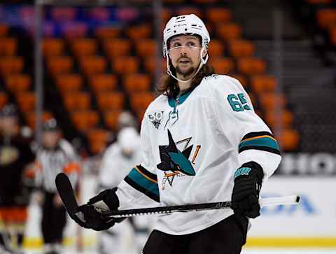 Erik Karlsson #65 of the San Jose Sharks. (Photo by Harry How/Getty Images)