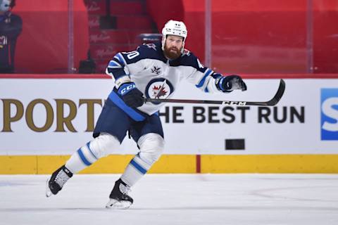 Winnipeg Jets, Jordie Benn #40. (Photo by Minas Panagiotakis/Getty Images)