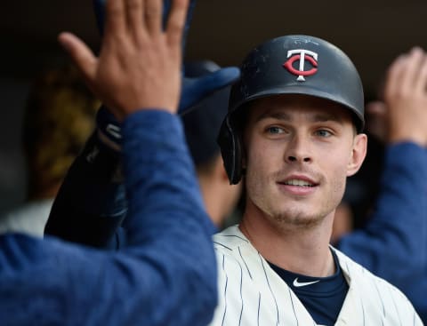 MINNEAPOLIS, MN – SEPTEMBER 30: Max Keppler #26 of the Minnesota Twins celebrates a two-run home run against the Chicago White Sox during the sixth inning of the game on September 30, 2018 at Target Field in Minneapolis, Minnesota. (Photo by Hannah Foslien/Getty Images)