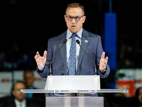 Steve Yzerman, General Manager of the Tampa Bay Lightning (Photo by Mike Carlson/Getty Images)