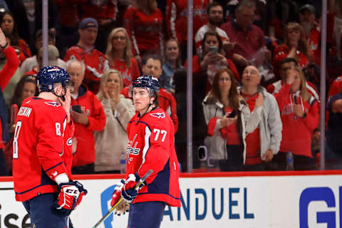 Alex Ovechkin, T.J. Oshie, Washington Capitals Mandatory Credit: Geoff Burke-USA TODAY Sports