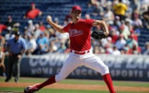 Appel pitches during 2017 spring training. The former top overall MLB Draft choice hopes to finally break into the big leagues this season. Photo by Kim Klement – USA TODAY Sports.