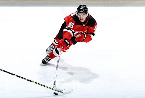 Jack Hughes #86 of the New Jersey Devils. (Photo by Elsa/Getty Images)