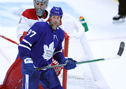 Joe Thornton #97 of the Toronto Maple Leafs. (Photo by Claus Andersen/Getty Images)