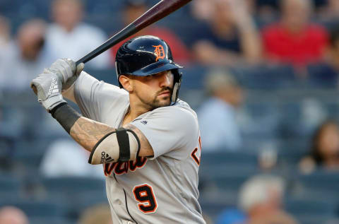 NEW YORK, NY – AUGUST 30: Nicholas Castellanos #9 of the Detroit Tigers in action against the New York Yankees at Yankee Stadium on August 30, 2018 in the Bronx borough of New York City. The Tigers defeated the Yankees 8-7. (Photo by Jim McIsaac/Getty Images)