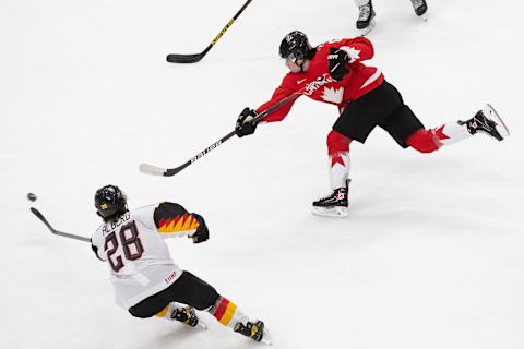 Jamie Drysdale #6 of Canada. (Photo by Codie McLachlan/Getty Images)