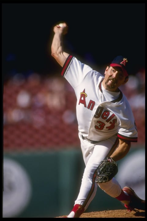 Bryan Harvey of the California Angels. Mandatory Credit: Stephen Dunn /Allsport