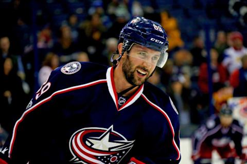 COLUMBUS, OH – JANUARY 7: Sam Gagner #89 of the Columbus Blue Jackets warms up prior to the start of the game against the New York Rangers on January 7, 2017 at Nationwide Arena in Columbus, Ohio. (Photo by Kirk Irwin/Getty Images)